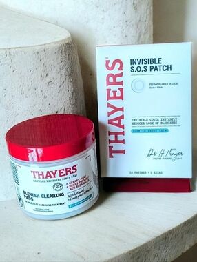 Thayers Blemish Clearing Pads 60 & Invisible S.O.S Patches 22